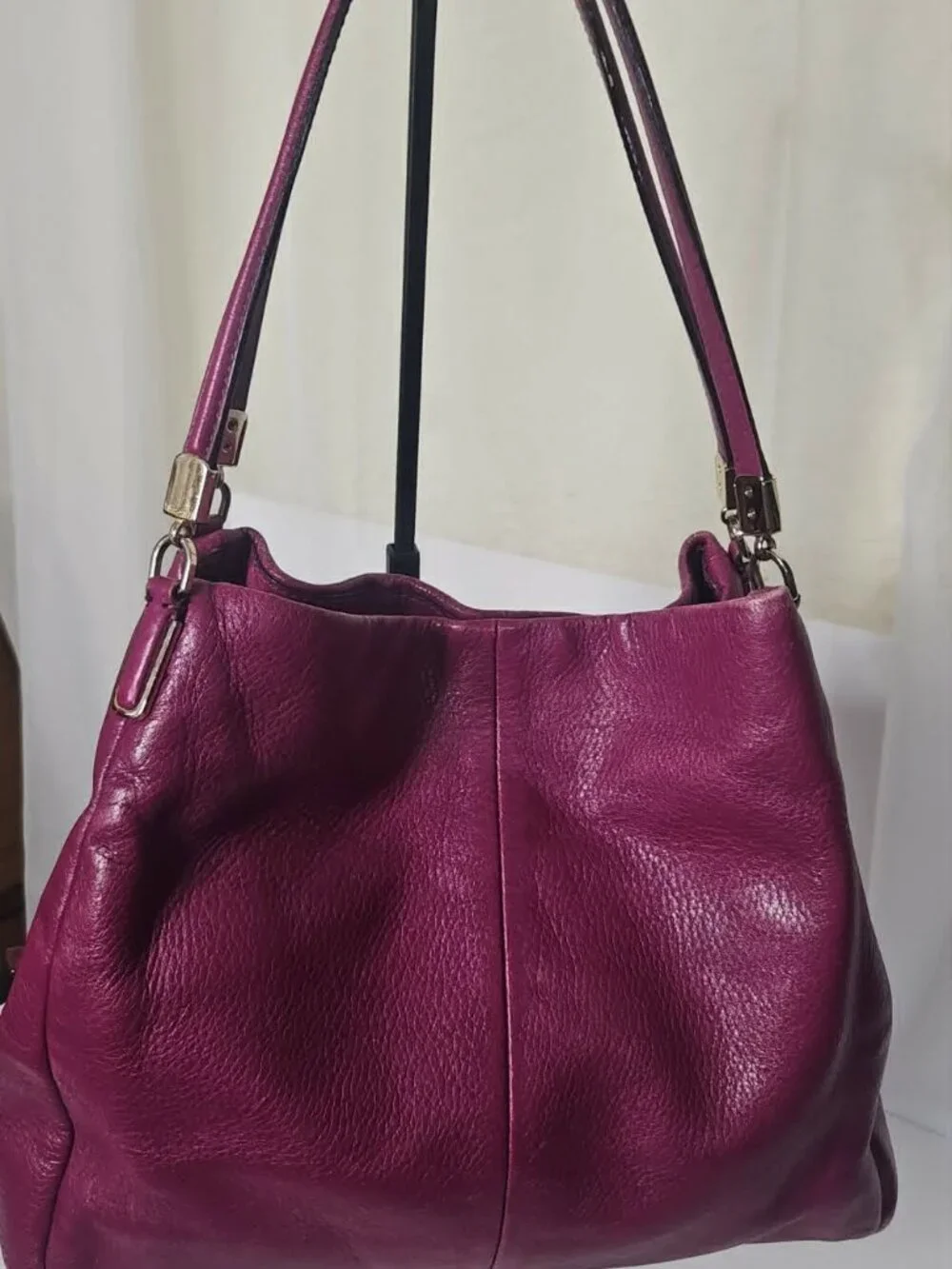 Coach Madison Phoebe Hobo Bag – Fuchsia/Magenta Pebbled Leather
